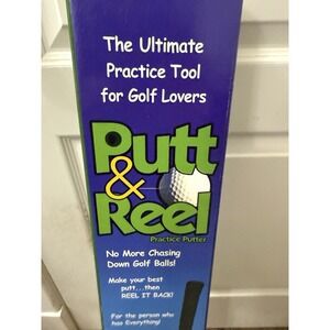 VINTAGE GEMMY PUTT & REEL GOLF PUTTER w/ FISHING ROD BALL RETRIEVAL RARE